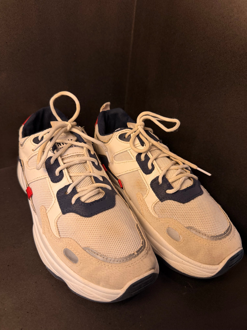 White and Navy Chunky Training Sneaker(CENTRAL)
