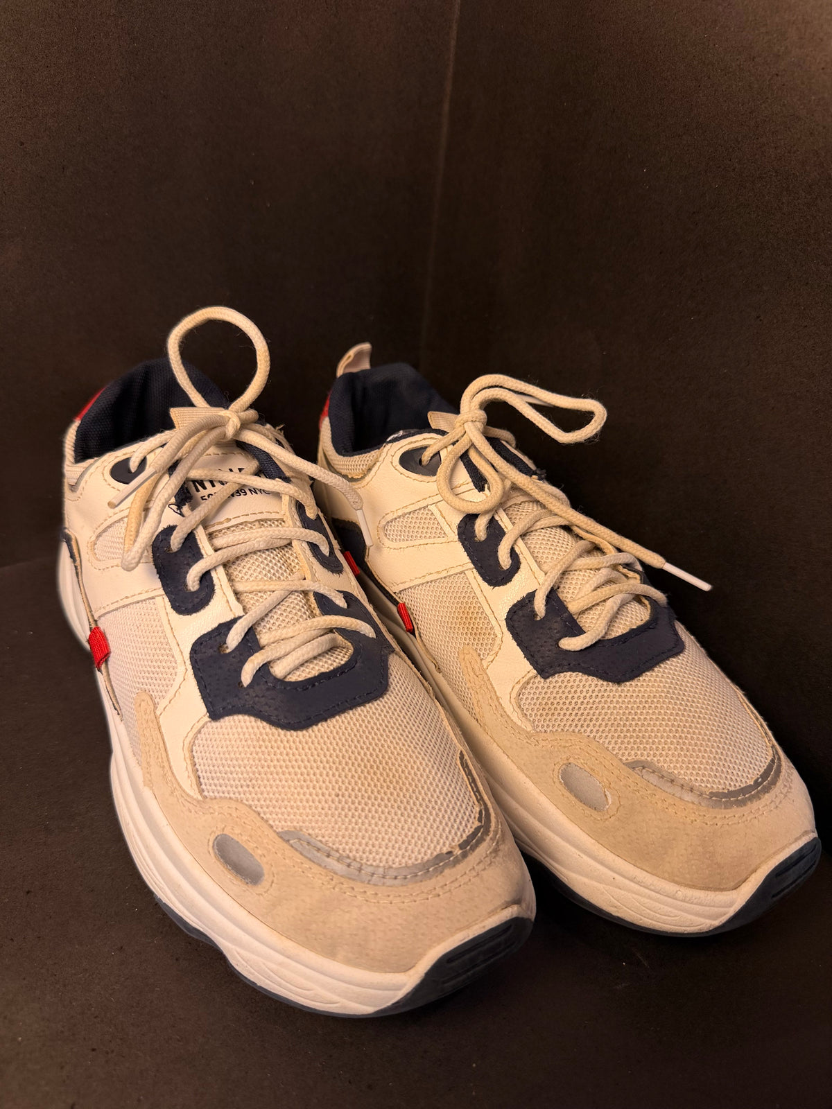 White and Navy Chunky Training Sneaker(CENTRAL)