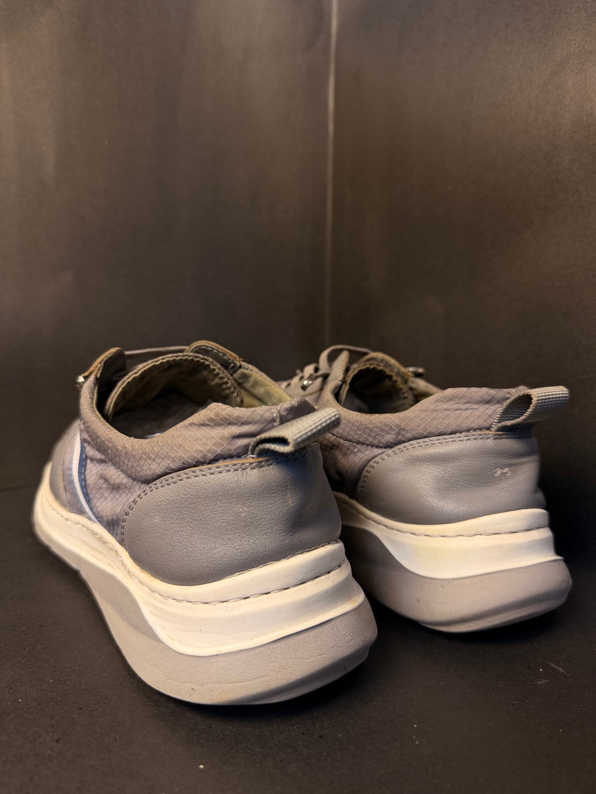 Grey and Navy Casual Low-Top Sneaker