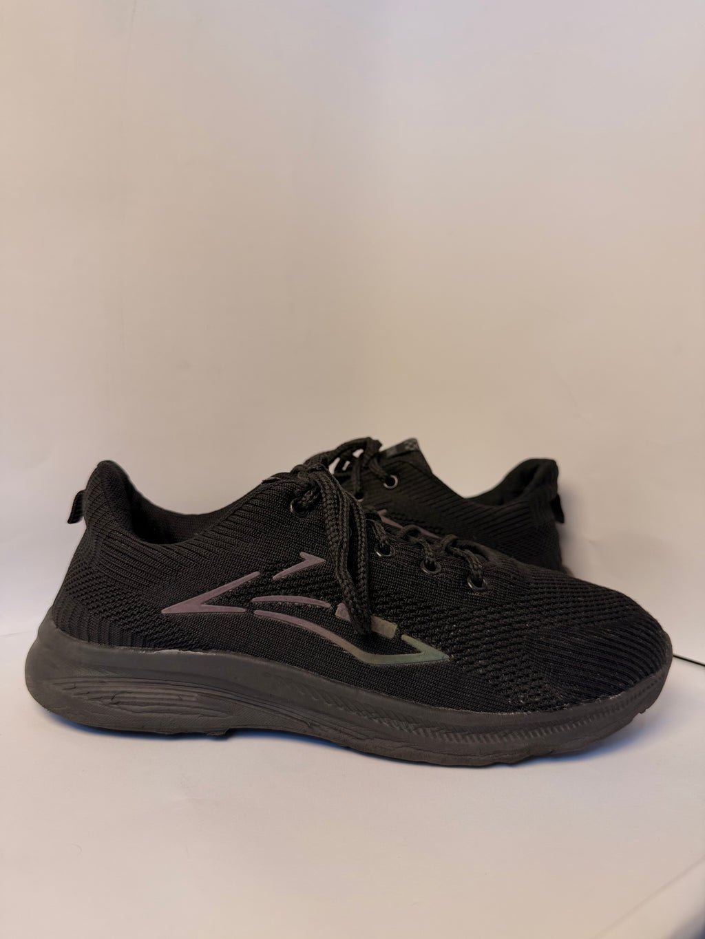 Black Knit Reflective Running Shoe(GODOO)