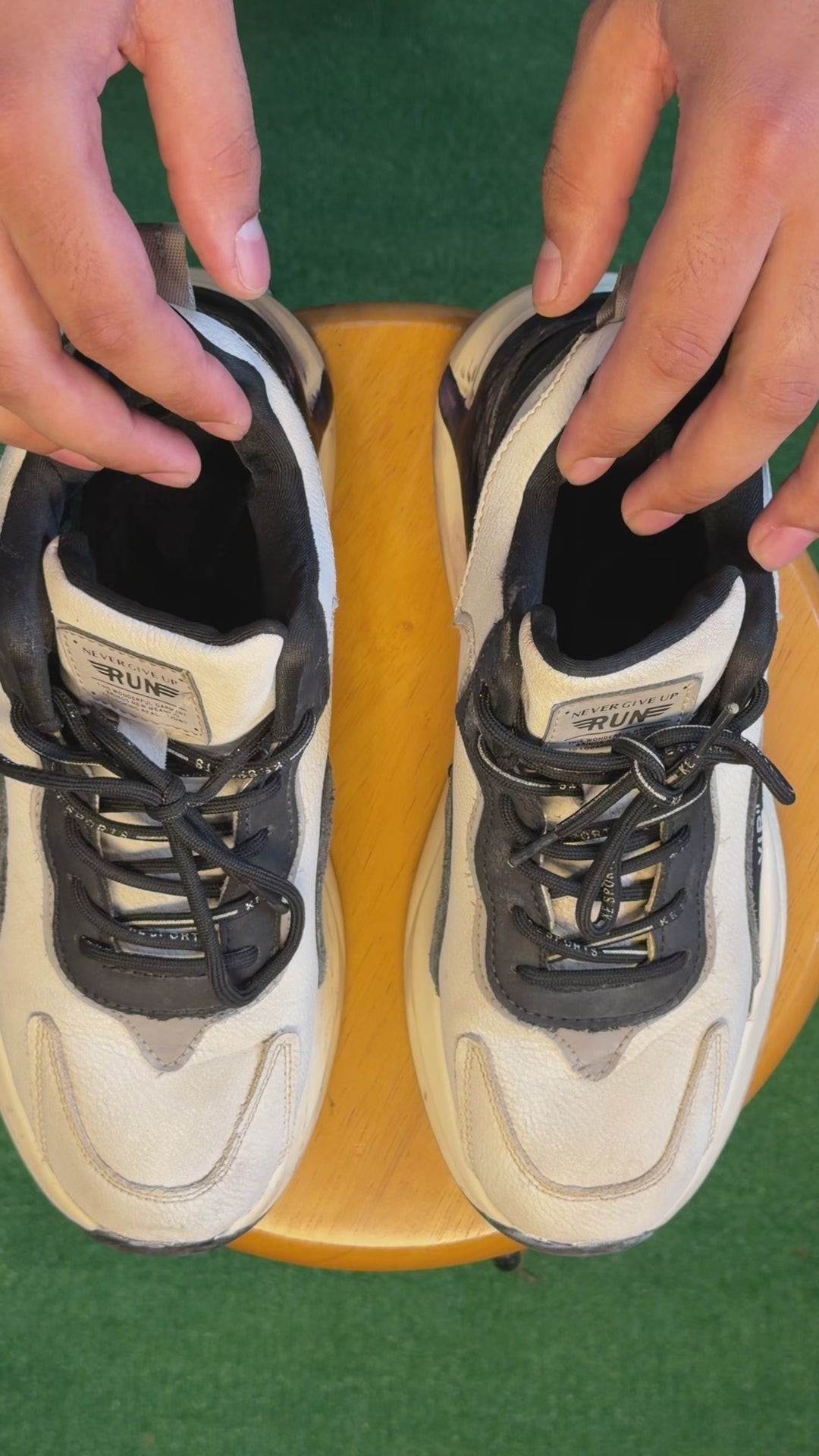 White and Navy Chunky Lifestyle Sneaker(VIR)