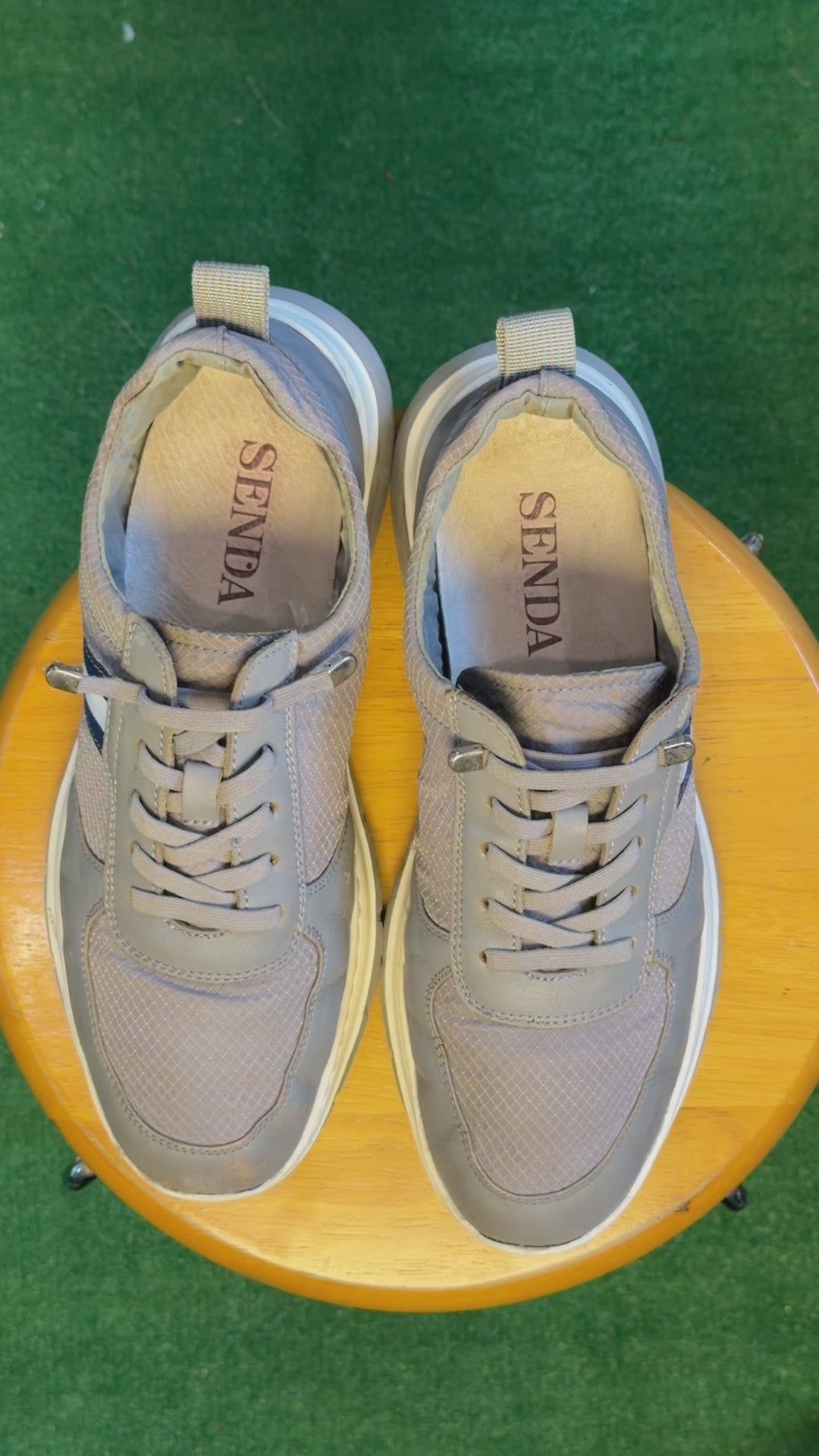 Grey and Navy Casual Low-Top Sneaker