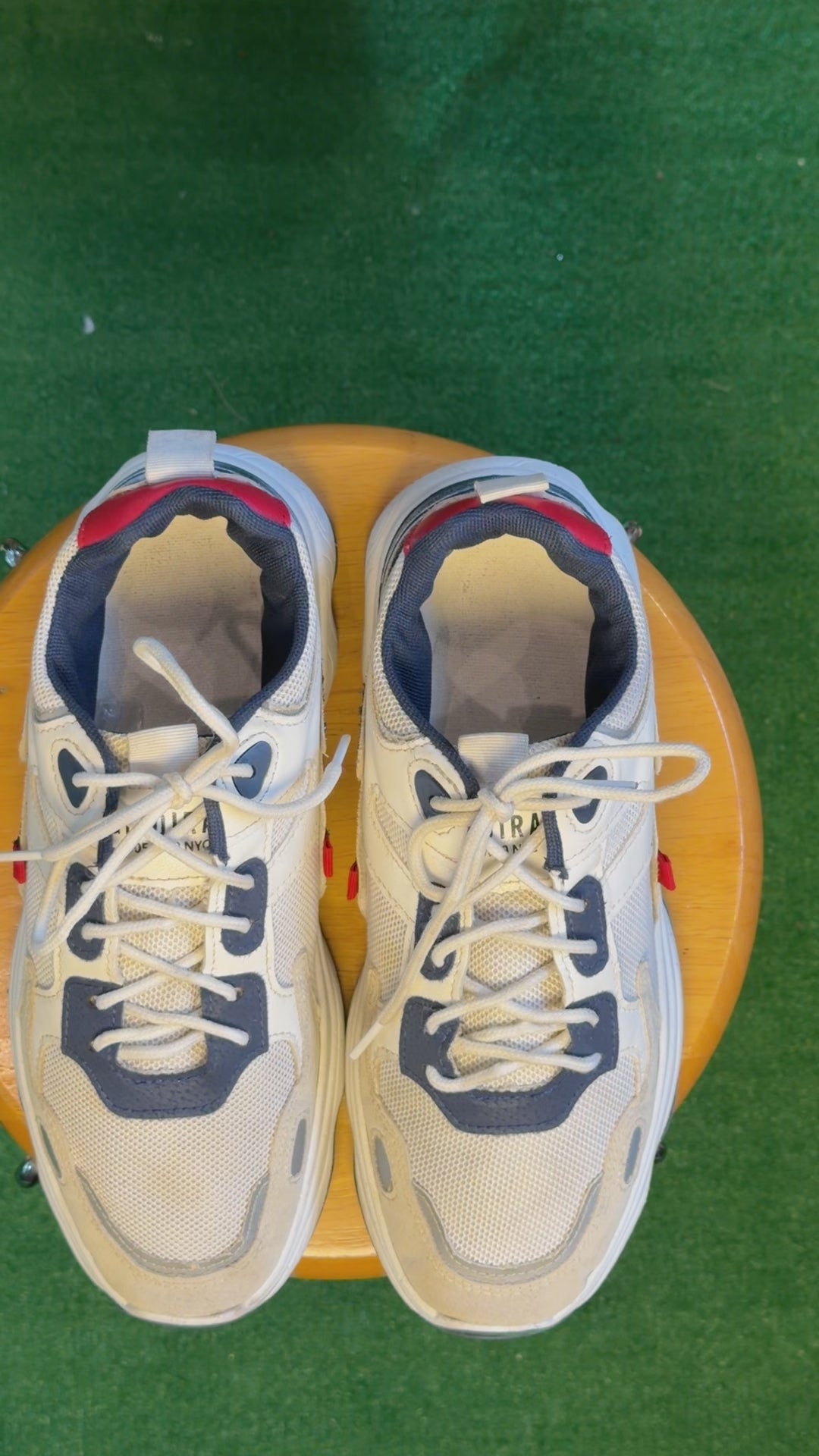 White and Navy Chunky Training Sneaker(CENTRAL)