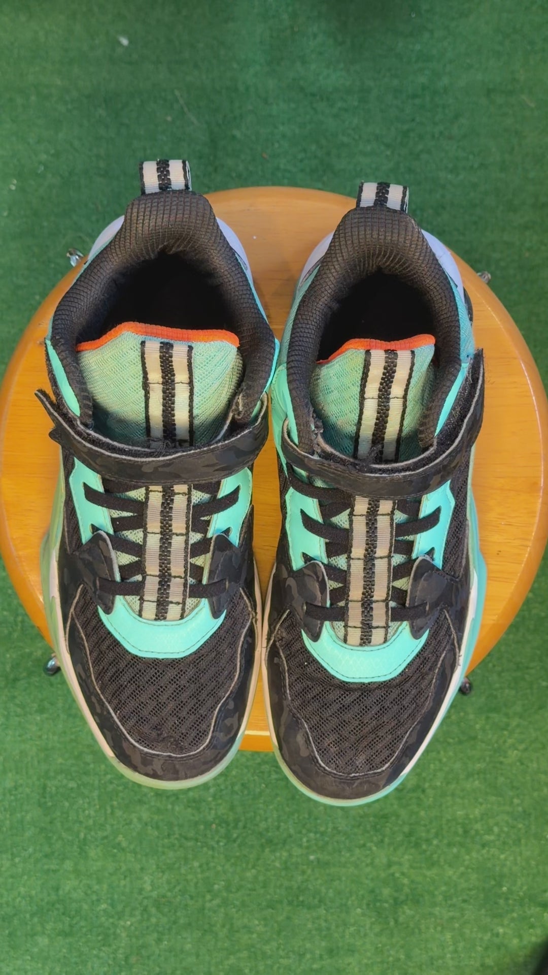 Turquoise and Black Strap Basketball Shoe(Nike Kyrie 2 Style)